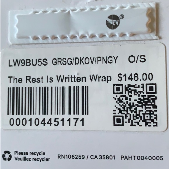 New Lululemon The Rest is Written Wrap - Picture 5 of 7